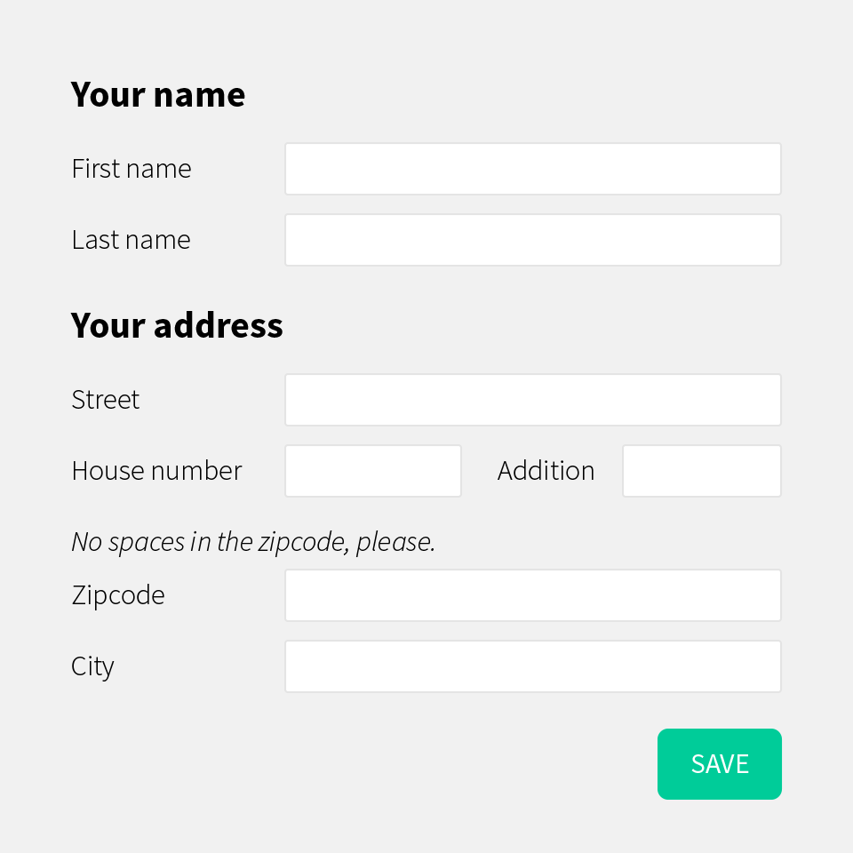 Example Crispy forms Fieldset